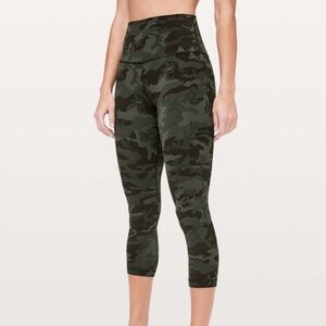 LULULEMON‎ Incognito Camo Multi Align High Rise Crop 21" Active Yoga Leggings 4
